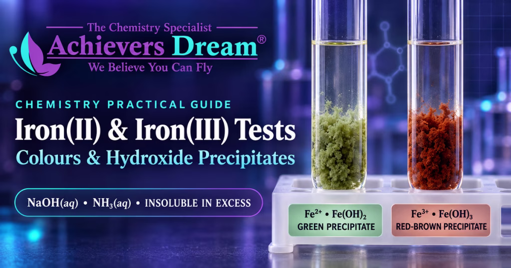 Achievers dream - og iron ii iron iii tests