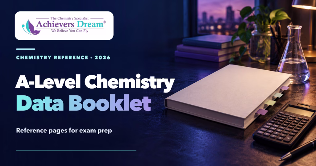 Achievers dream - og a level chemistry data booklet 2026 v1
